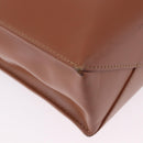 LOEWE Standard A4 Hand Bag Leather 2way Brown Gold Auth 196677A-10