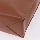 LOEWE Standard A4 Hand Bag Leather 2way Brown Gold Auth 196677A-16
