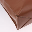 LOEWE Standard A4 Hand Bag Leather 2way Brown Gold Auth 196677A-17