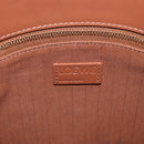 LOEWE Standard A4 Hand Bag Leather 2way Brown Gold Auth 196677A-19