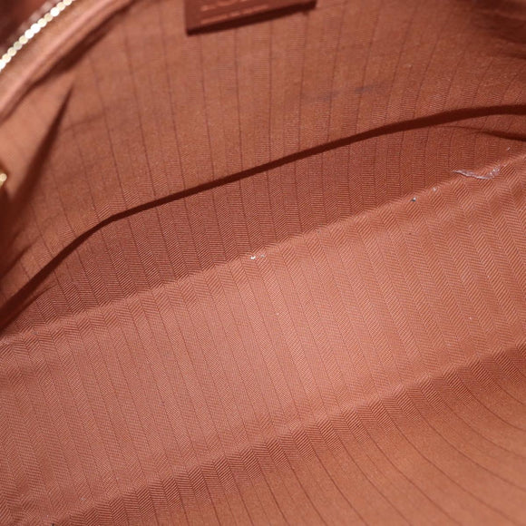 LOEWE Standard A4 Hand Bag Leather 2way Brown Gold Auth 196677A