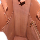LOEWE Standard A4 Hand Bag Leather 2way Brown Gold Auth 196677A-21