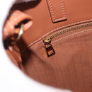 LOEWE Standard A4 Hand Bag Leather 2way Brown Gold Auth 196677A-22