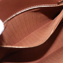 LOEWE Standard A4 Hand Bag Leather 2way Brown Gold Auth 196677A-23