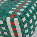 MARNI Basket Bag Vinyl Green Silver Auth 196678A-10
