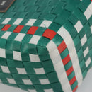 MARNI Basket Bag Vinyl Green Silver Auth 196678A-11