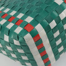 MARNI Basket Bag Vinyl Green Silver Auth 196678A-13