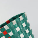 MARNI Basket Bag Vinyl Green Silver Auth 196678A-15