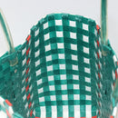 MARNI Basket Bag Vinyl Green Silver Auth 196678A-17