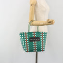 MARNI Basket Bag Vinyl Green Silver Auth 196678A-19