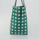 MARNI Basket Bag Vinyl Green Silver Auth 196678A-5