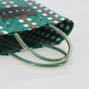 MARNI Basket Bag Vinyl Green Silver Auth 196678A-7
