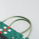 MARNI Basket Bag Vinyl Green Silver Auth 196678A-8