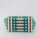 MARNI Basket Bag Vinyl Green Silver Auth 196678A-9