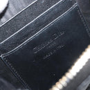 Christian Dior Cannage Phone Holder Leather Black Gold Auth 196679V-23