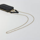 Christian Dior Cannage Phone Holder Leather Black Gold Auth 196679V-8
