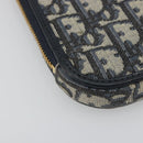 Christian Dior Trotter Canvas Oblique Phone Holder Navy Gold Auth 196681M-17
