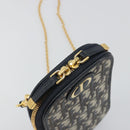 Christian Dior Trotter Canvas Oblique Phone Holder Navy Gold Auth 196681M-21