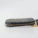 Christian Dior Trotter Canvas Oblique Phone Holder Navy Gold Auth 196681M-3