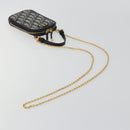 Christian Dior Trotter Canvas Oblique Phone Holder Navy Gold Auth 196681M-8
