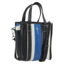 BALENCIAGA Bazaar Shopper XXS Bag Leather 2way Black Silver 513988 Auth 196682A-1