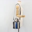 BALENCIAGA Bazaar Shopper XXS Bag Leather 2way Black Silver 513988 Auth 196682A-25