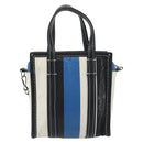 BALENCIAGA Bazaar Shopper XXS Bag Leather 2way Black Silver 513988 Auth 196682A-2
