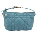 Christian Dior Canage Nomad Pouch Leather Blue Gold Auth 196686A-2