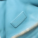Christian Dior Canage Nomad Pouch Leather Blue Gold Auth 196686A-21