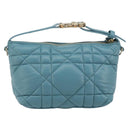Christian Dior Canage Nomad Pouch Leather Blue Gold Auth 196686A-3