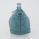 Christian Dior Canage Nomad Pouch Leather Blue Gold Auth 196686A-4