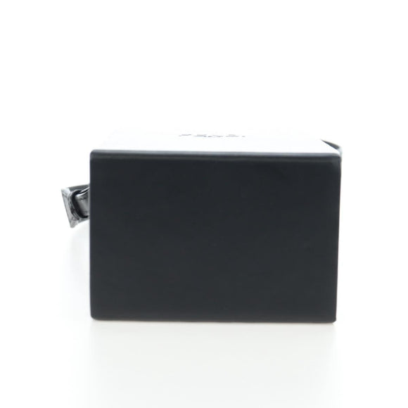 FENDI Box Shoulder Bag Leather Black Silver Auth 196687M