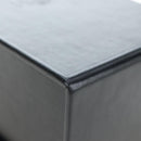 FENDI Box Shoulder Bag Leather Black Silver Auth 196687M-15