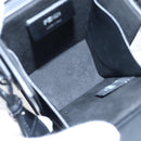FENDI Box Shoulder Bag Leather Black Silver Auth 196687M-10