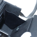 FENDI Box Shoulder Bag Leather Black Silver Auth 196687M-21