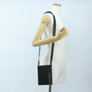 FENDI Box Shoulder Bag Leather Black Silver Auth 196687M-23