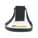 FENDI Box Shoulder Bag Leather Black Silver Auth 196687M-12