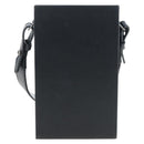 FENDI Box Shoulder Bag Leather Black Silver Auth 196687M-2