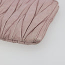 Miu Miu Pouch Leather Pink Gold Auth 196689A-15