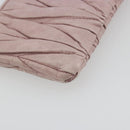 Miu Miu Pouch Leather Pink Gold Auth 196689A-16