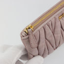 Miu Miu Pouch Leather Pink Gold Auth 196689A-8