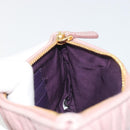 Miu Miu Pouch Leather Pink Gold Auth 196689A-18