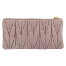 Miu Miu Pouch Leather Pink Gold Auth 196689A-2