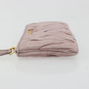 Miu Miu Pouch Leather Pink Gold Auth 196689A-4