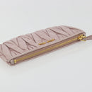 Miu Miu Pouch Leather Pink Gold Auth 196689A-5
