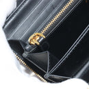 PRADA Long Wallet Leather Black Gold Auth 196690A-18