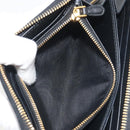 PRADA Long Wallet Leather Black Gold Auth 196690A-19