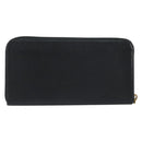 PRADA Long Wallet Leather Black Gold Auth 196690A-3
