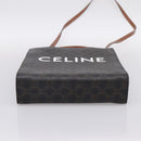 CELINE Macadam Canvas Vertical Cabas Small Hand Bag PVC Brown Gold Auth 196692V-11