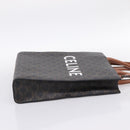 CELINE Macadam Canvas Vertical Cabas Small Hand Bag PVC Brown Gold Auth 196692V-5